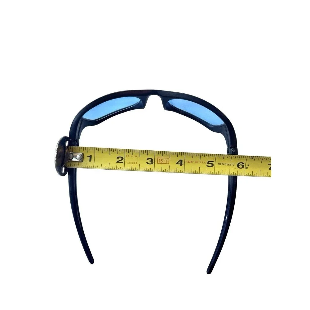 Vintage Blue Wrap Sport Sunglasses Blue Tinted Lenses Retro Y2K Outdoor Unisex